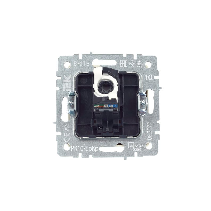 BRITE Розетка компьютерная RJ45 кат.5E РК10-БрКр бежевый IEK