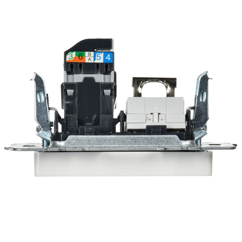 BRITE Розетка двойная RJ11+RJ45 кат.5E РК/Т12-БрБ белый IEK