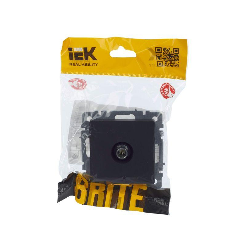 BRITE Розетка TV оконечная РТВ11-0-БрГ графит IEK