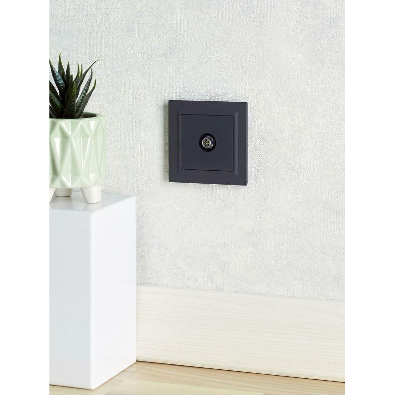 BRITE Розетка TV оконечная РТВ11-0-БрГ графит IEK