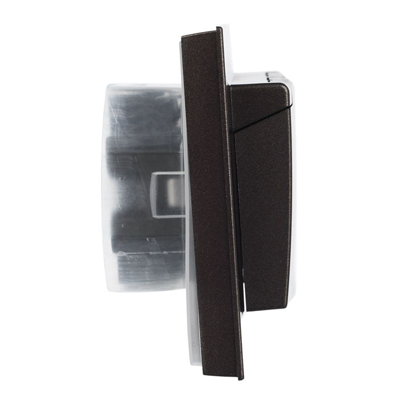 BRITE Розетка 2-местная с заземлением с защитными шторками и крышкой 16А в сборе IP44 РСбш12-3-44-БрТБ темная бронза IEK