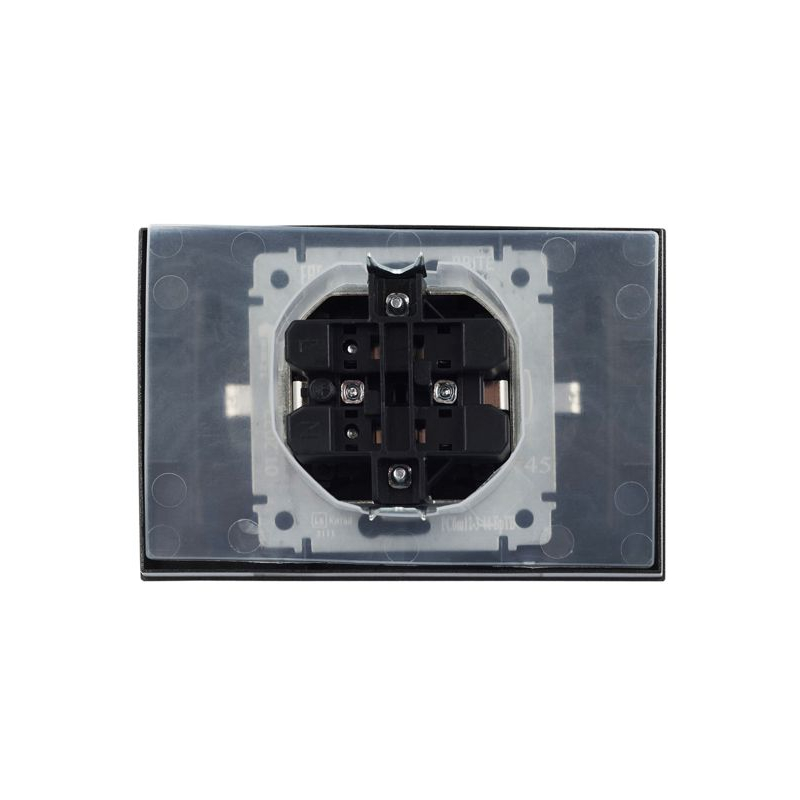 BRITE Розетка 2-местная с заземлением с защитными шторками и крышкой 16А в сборе IP44 РСбш12-3-44-БрТБ темная бронза IEK