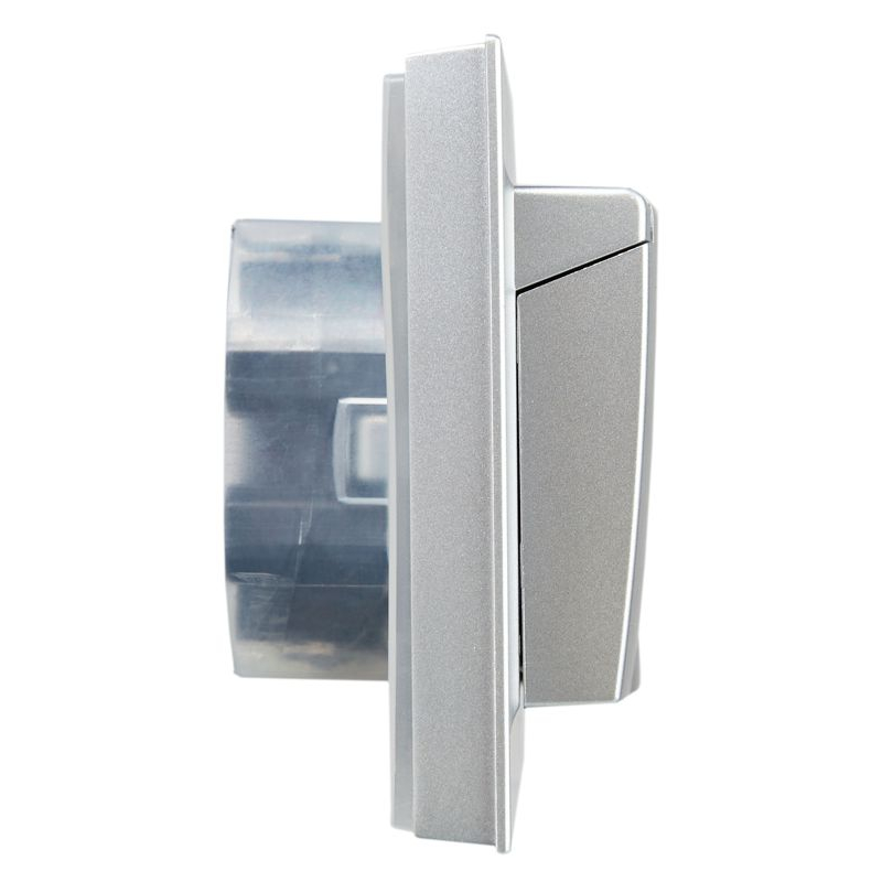 BRITE Розетка 2-местная с заземлением с защитными шторками и крышкой 16А в сборе IP44 РСбш12-3-44-БрА алюминий IEK