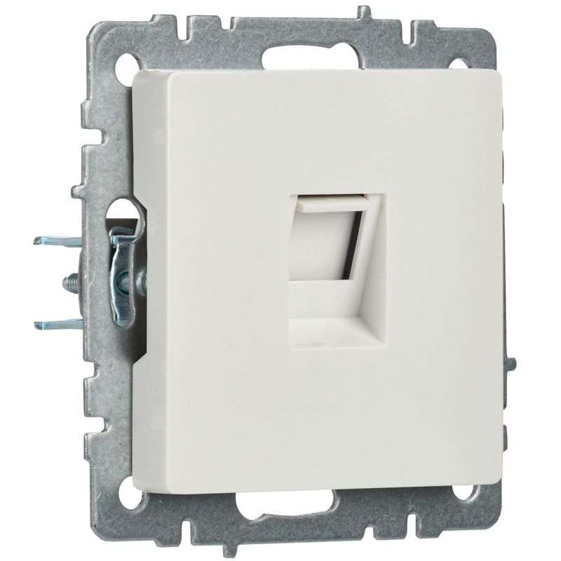 BRITE Розетка компьютерная RJ45 кат.5E РК10-БрБ белый IEK