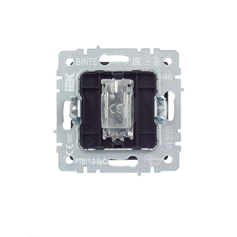 BRITE Розетка TV оконечная РТВ11-0-БрС сталь IEK