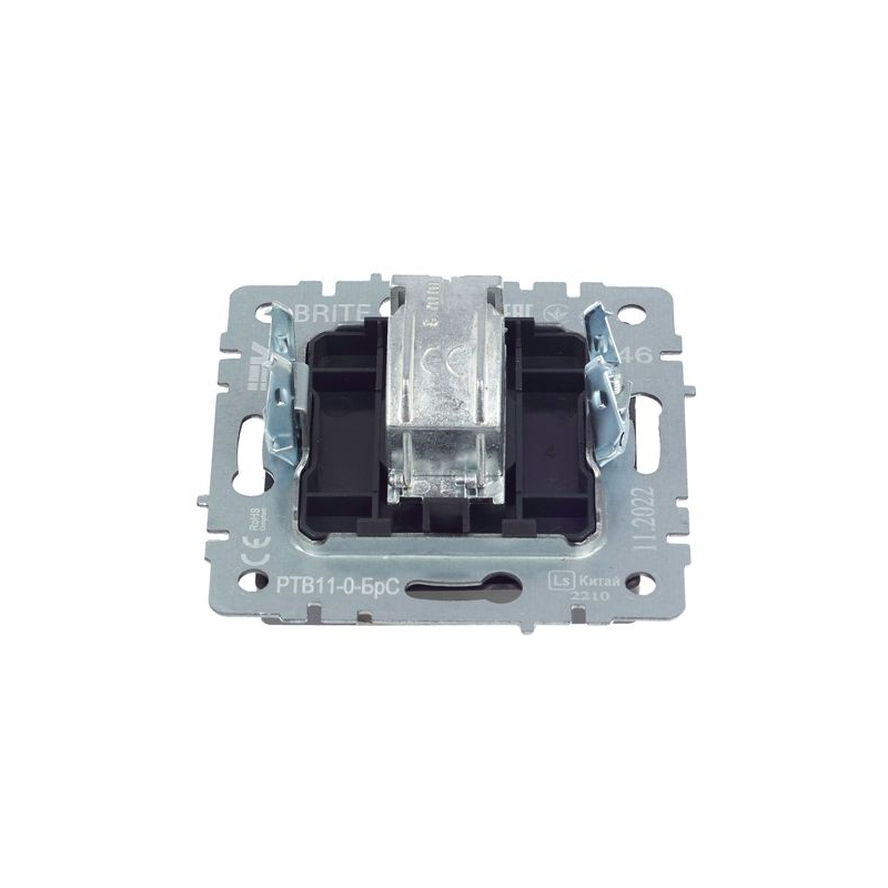 BRITE Розетка TV оконечная РТВ11-0-БрС сталь IEK