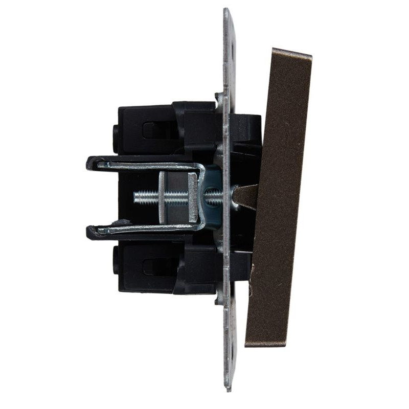 BRITE Выключатель 2-клавишный проходной 10А ВС10-2-6-БрТБ темная бронза IEK