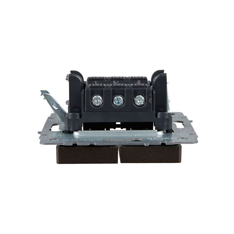 BRITE Выключатель 2-клавишный проходной 10А ВС10-2-6-БрТБ темная бронза IEK