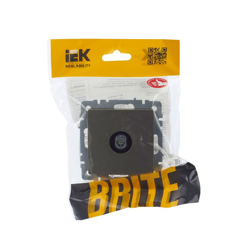 BRITE Розетка TV оконечная РТВ11-0-БрШ шампань IEK