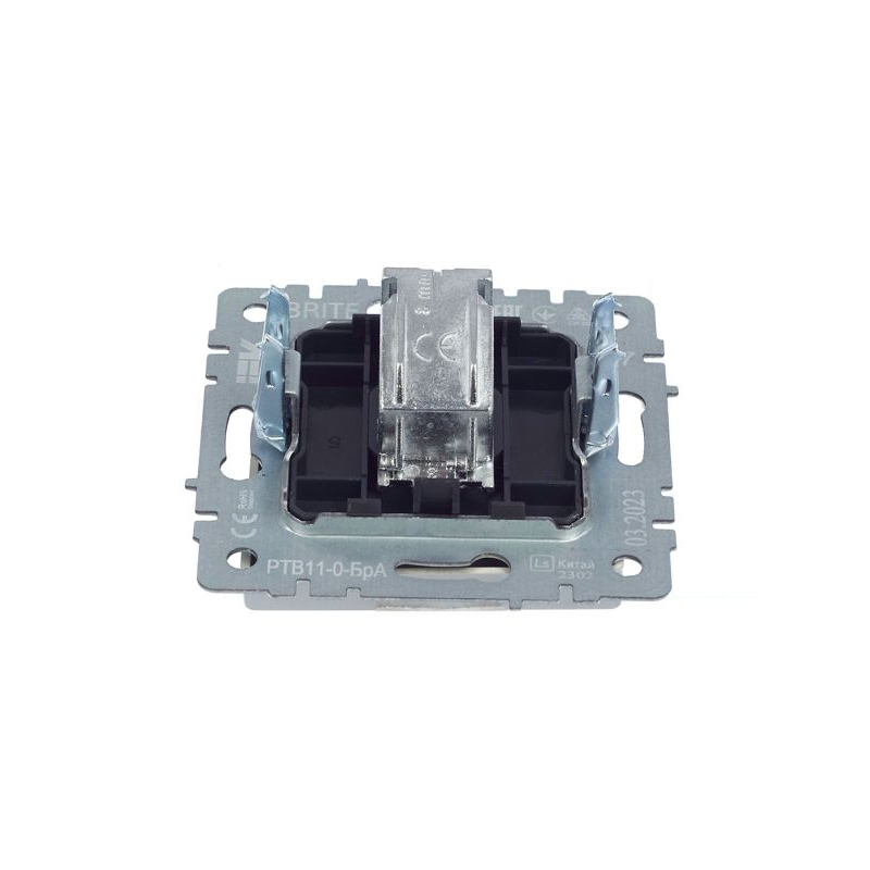 BRITE Розетка TV оконечная РТВ11-0-БрА алюминий IEK