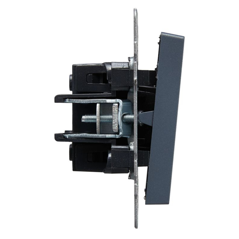 BRITE Выключатель 2-клавишный проходной 10А ВС10-2-6-БрМ маренго IEK