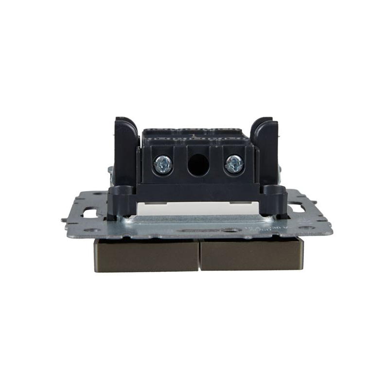 BRITE Выключатель 2-клавишный с индикацией 10А ВС10-2-1-БрШ шампань IEK