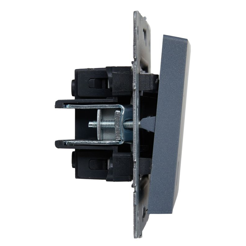 BRITE Выключатель 2-клавишный с индикацией 10А ВС10-2-1-БрМ маренго IEK