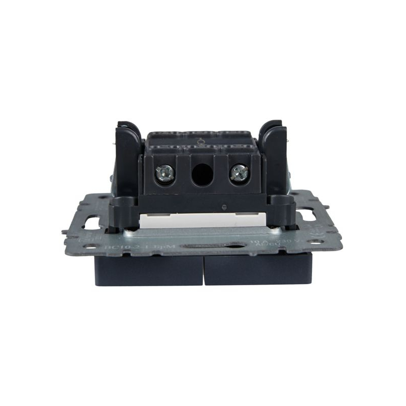 BRITE Выключатель 2-клавишный с индикацией 10А ВС10-2-1-БрМ маренго IEK