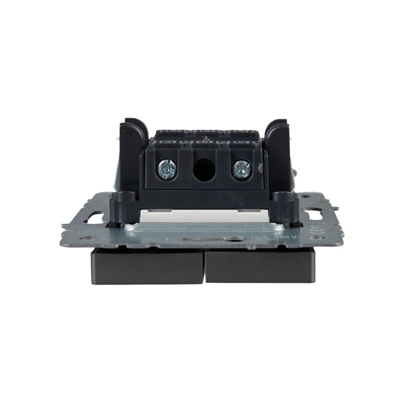 BRITE Выключатель 2-клавишный с индикацией 10А ВС10-2-1-БрС сталь IEK