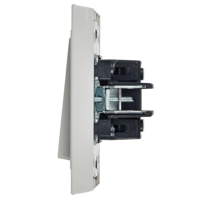 BRITE Выключатель 2-клавишный проходной 10А ВС10-2-6-БрБ белый IEK