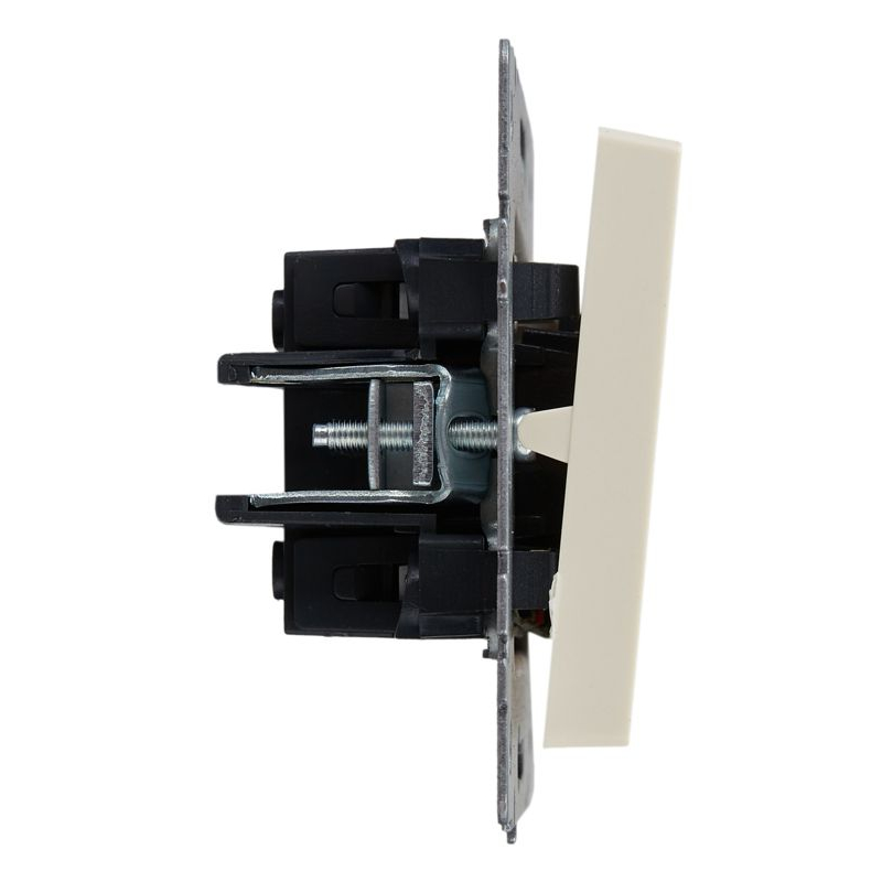 BRITE Выключатель 2-клавишный с индикацией 10А ВС10-2-1-БрКр бежевый IEK