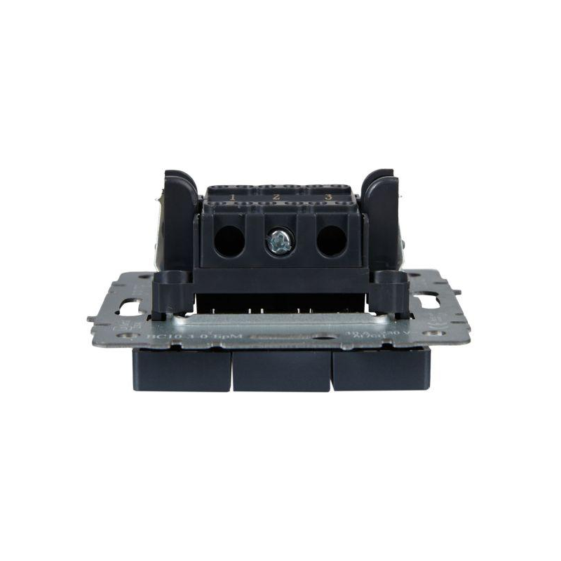 BRITE Выключатель 3-клавишный 10А ВС10-3-0-БрМ маренго IEK