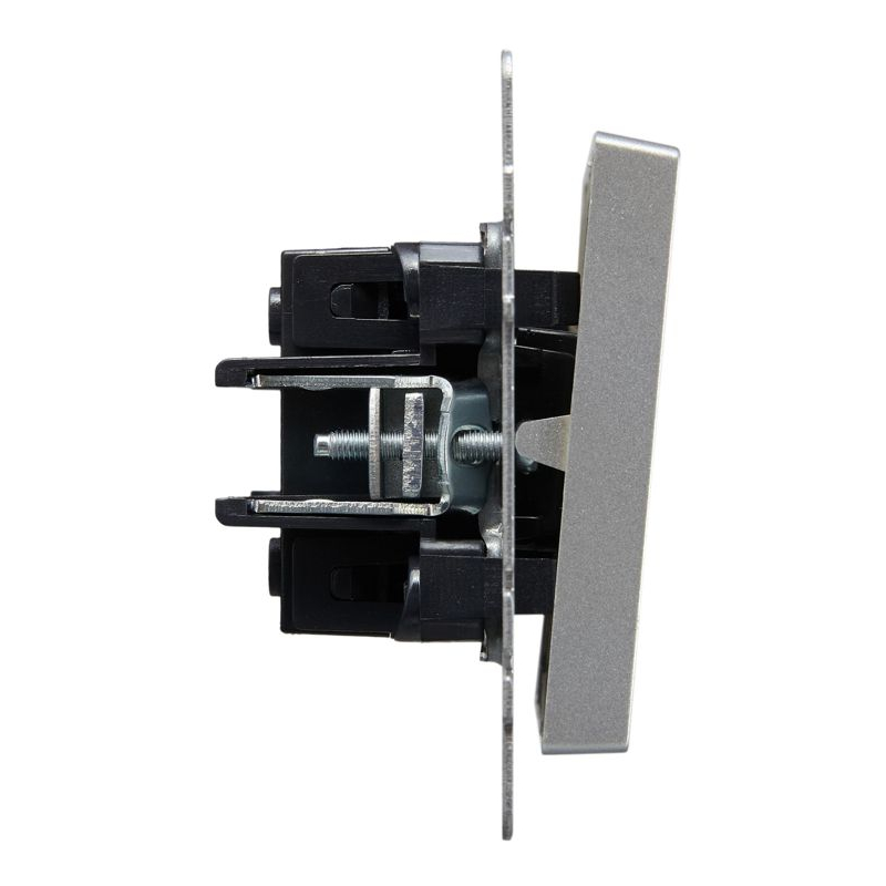 BRITE Выключатель 3-клавишный 10А ВС10-3-0-БрА алюминий IEK