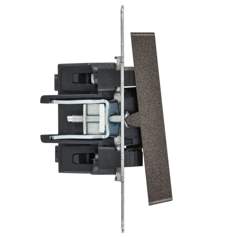 BRITE Выключатель 1-клавишный с индикацией 10А ВС10-1-1-БрТБ темная бронза IEK