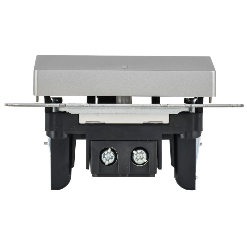 BRITE Выключатель 1-клавишный с индикацией 10А ВС10-1-1-БрА алюминий IEK