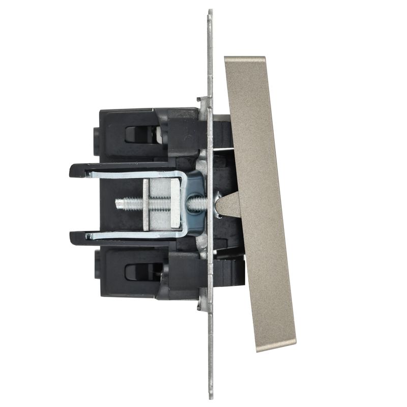 BRITE Выключатель 1-клавишный с индикацией 10А ВС10-1-1-БрШ шампань IEK