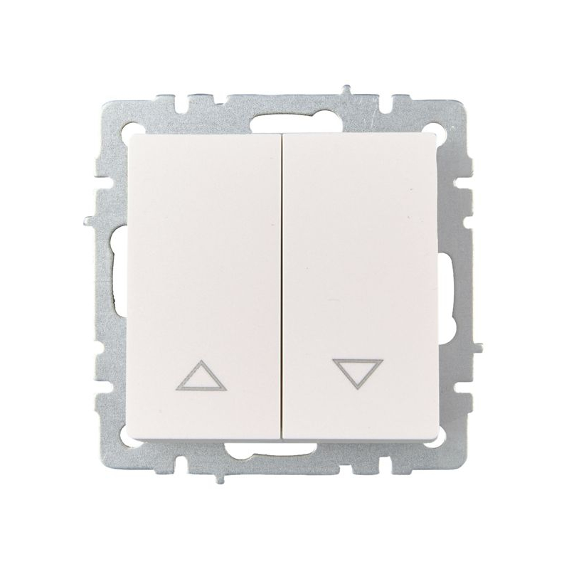 BRITE Выключатель жалюзи 10А ВС10-1-5-БрЖ жемчуг IEK