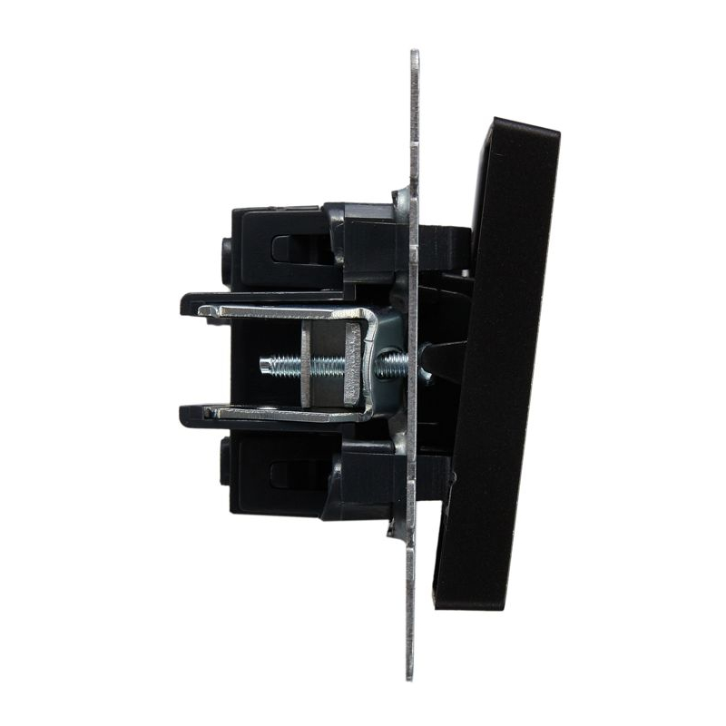 BRITE Выключатель жалюзи 10А ВС10-1-5-БрЧ черный IEK