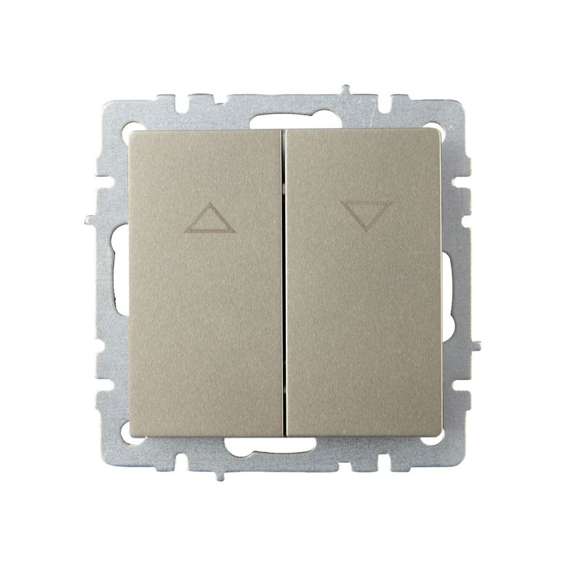 BRITE Выключатель жалюзи 10А ВС10-1-5-БрШ шампань IEK