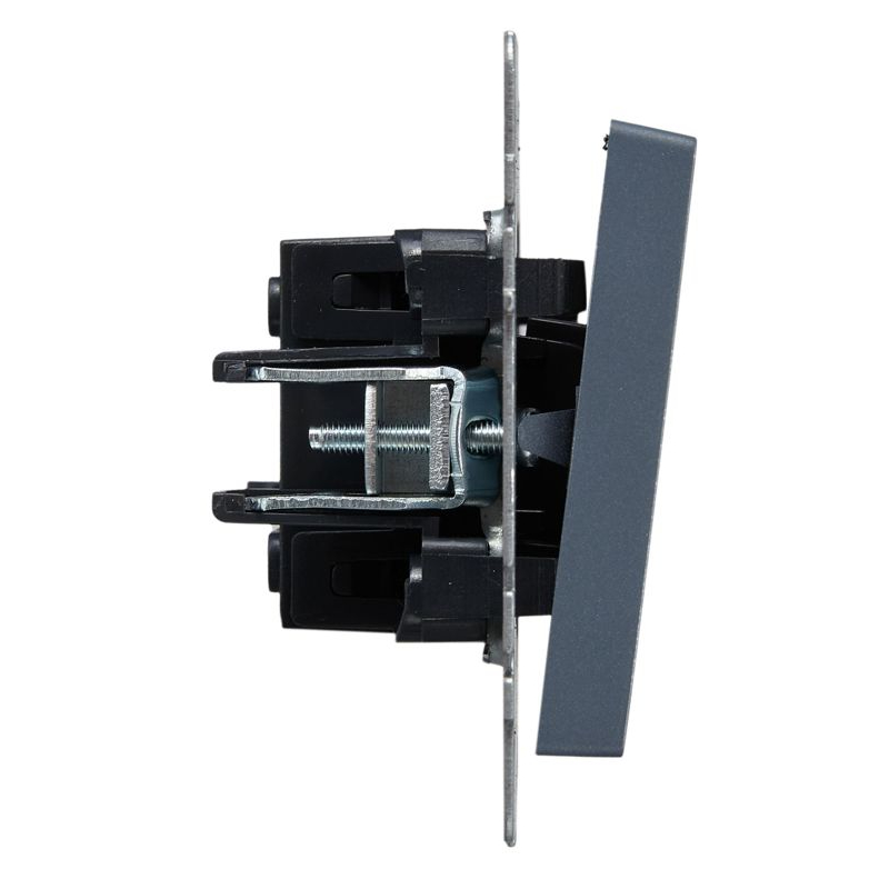 BRITE Выключатель 1-клавишный самовозвратный 10А ВС10-1-4-БрМ маренго IEK