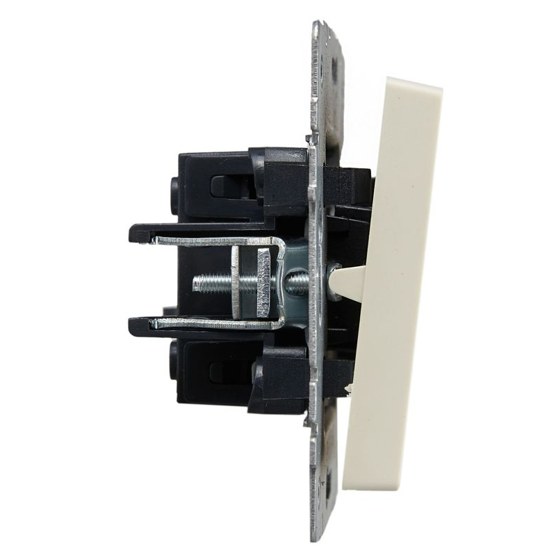 BRITE Выключатель 1-клавишный с индикацией 10А ВС10-1-1-БрКр бежевый IEK