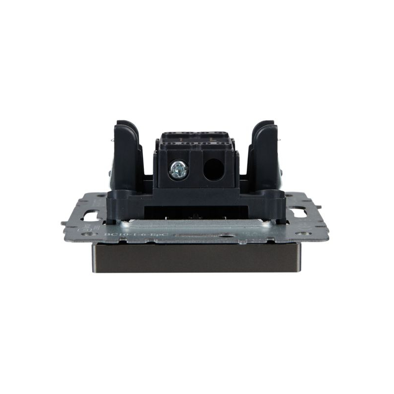 BRITE Выключатель 1-клавишный проходной 10А ВС10-1-6-БрС сталь IEK