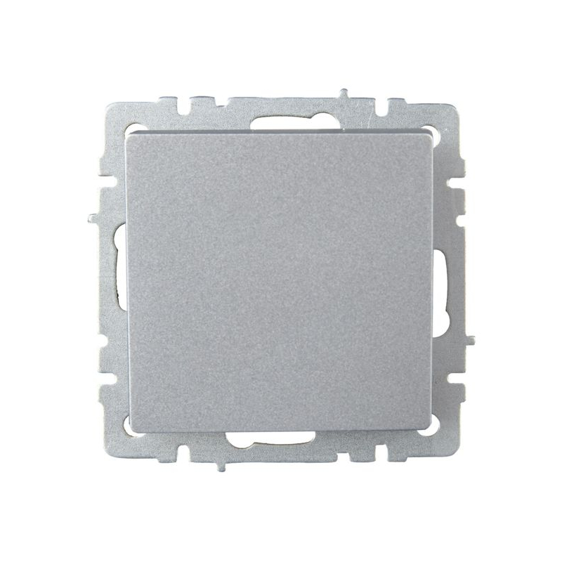 BRITE Выключатель 1-клавишный проходной 10А ВС10-1-6-БрА алюминий IEK