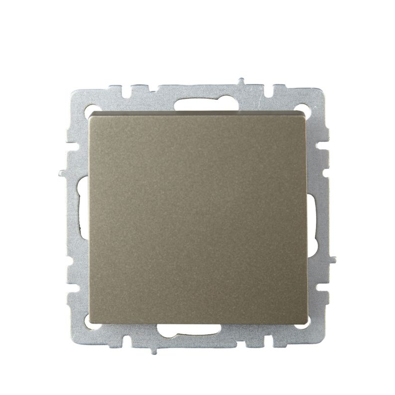 BRITE Выключатель 1-клавишный проходной 10А ВС10-1-6-БрШ шампань IEK