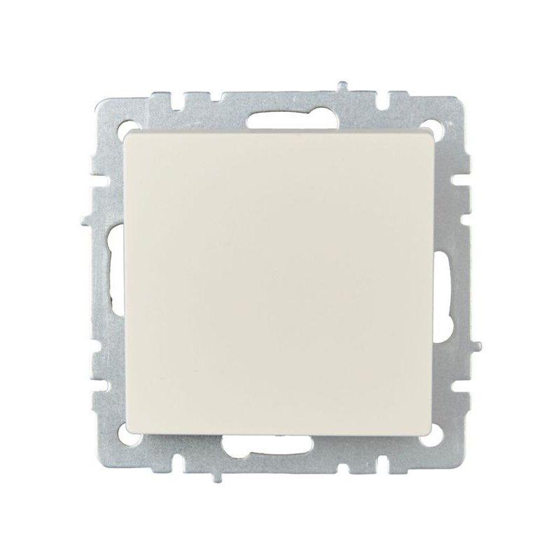 BRITE Выключатель 1-клавишный самовозвратный 10А ВС10-1-4-БрКр бежевый IEK