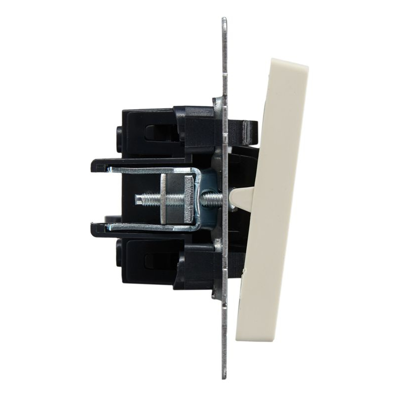 BRITE Выключатель 1-клавишный самовозвратный 10А ВС10-1-4-БрКр бежевый IEK