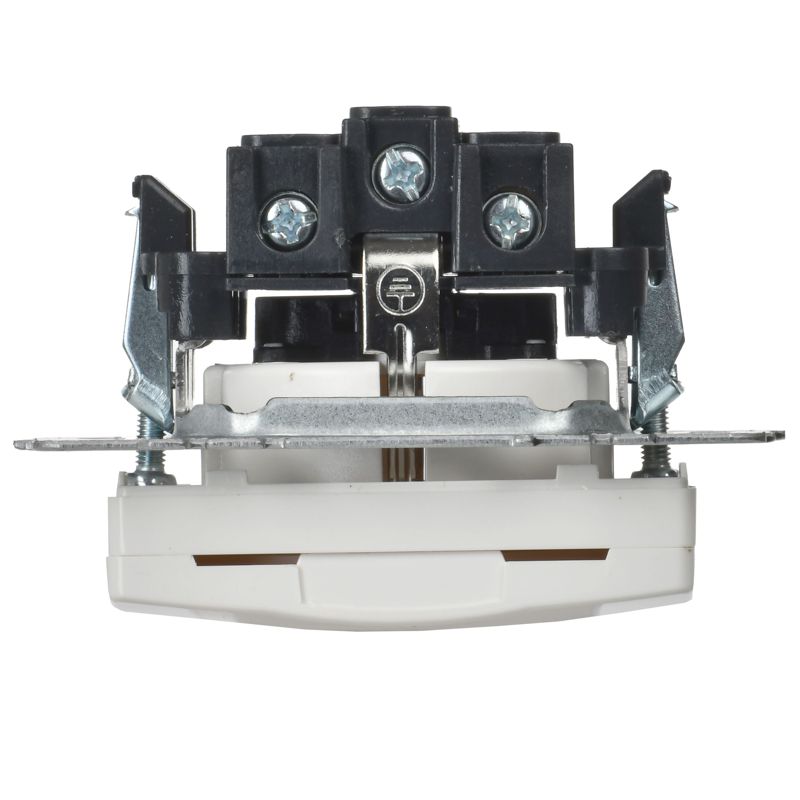 BRITE Розетка 1-местная с заземлением с защитными шторками и крышкой 16А IP20 РСбш10-3-БрБ белый IEK