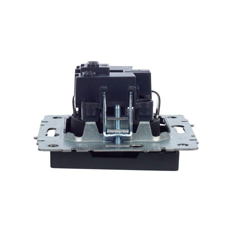 BRITE Розетка 1-местная с заземлением без защитных шторок 16А РС11-1-0-БрГ графит IEK