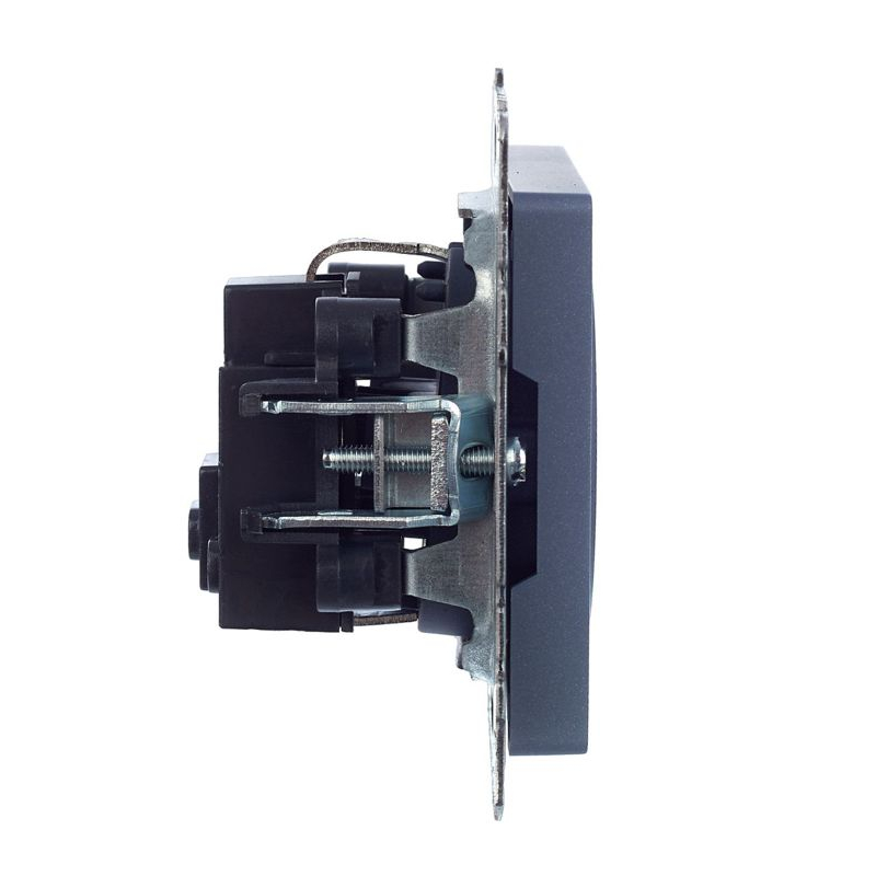 BRITE Розетка 1-местная с заземлением без защитных шторок 16А РС11-1-0-БрМ маренго IEK