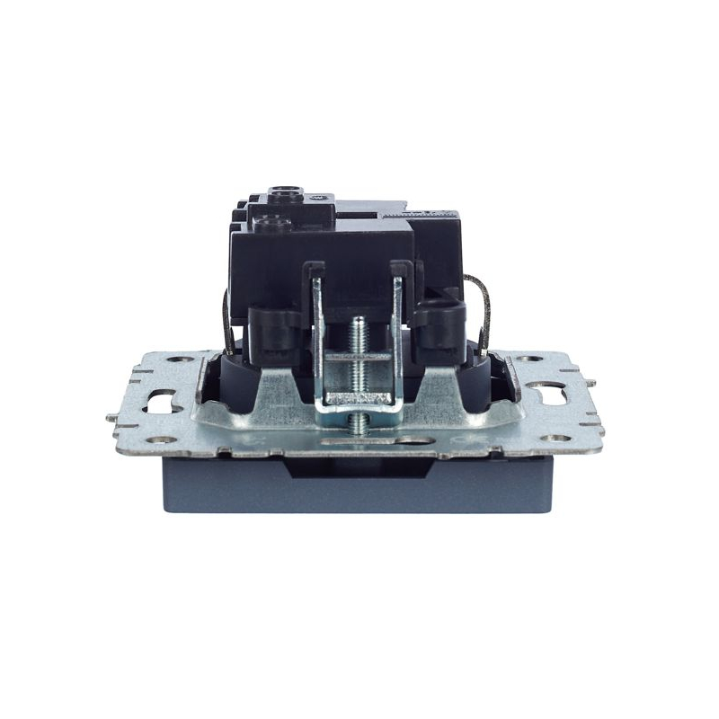 BRITE Розетка 1-местная с заземлением без защитных шторок 16А РС11-1-0-БрМ маренго IEK