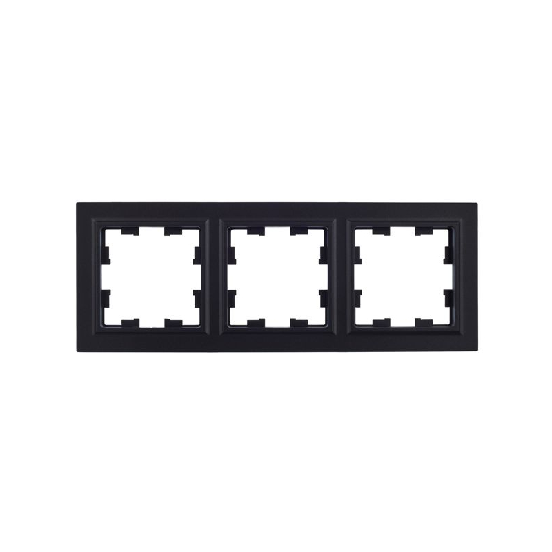 BRITE Рамка 3-местная РУ-3-БрЧ черный IEK