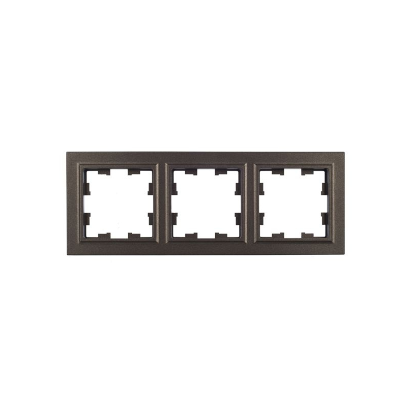 BRITE Рамка 3-местная РУ-3-БрТБ темная бронза IEK