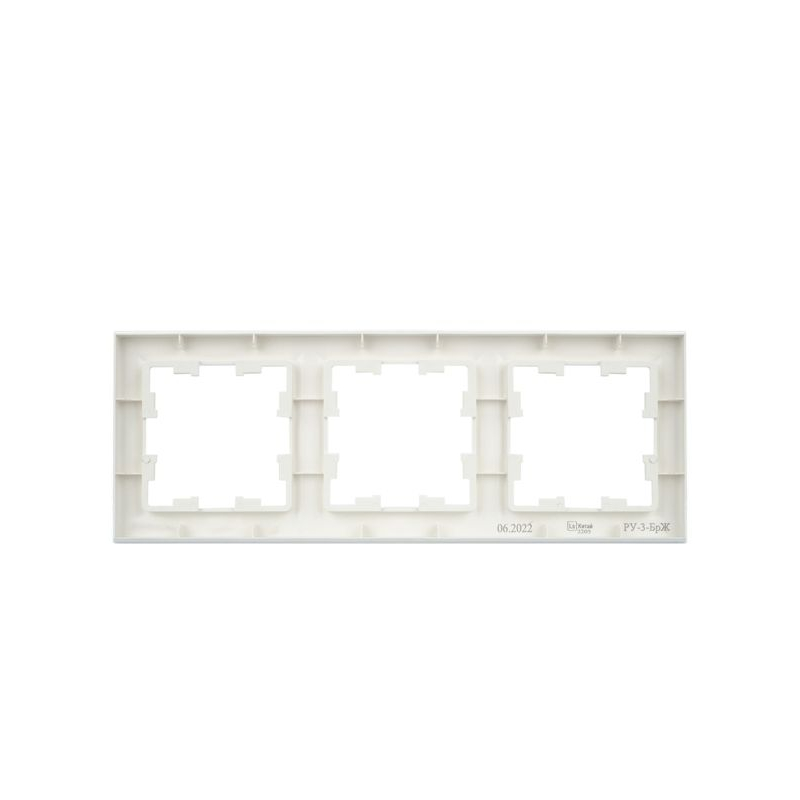 BRITE Рамка 3-местная РУ-3-БрЖ жемчуг IEK