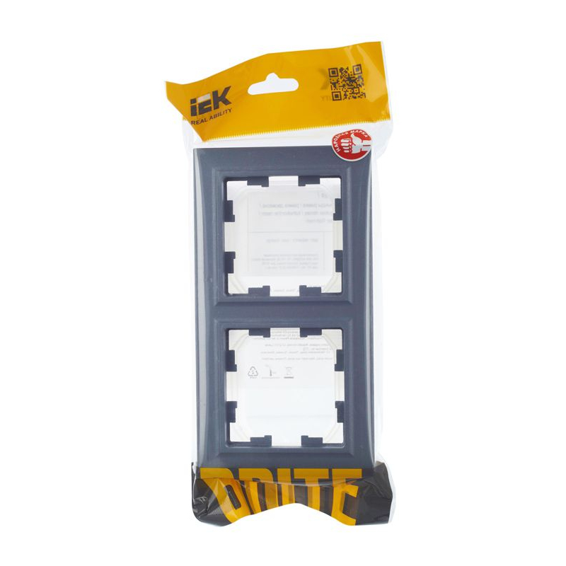 BRITE Рамка 2-местная IP44 РУ-2-БрМ-44 маренго IEK