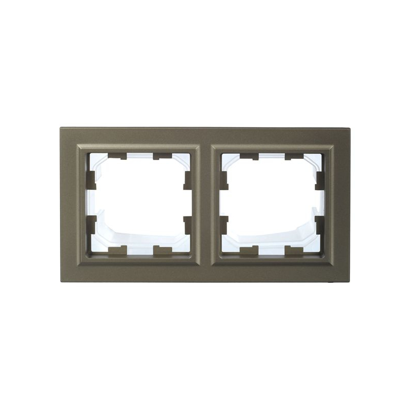 BRITE Рамка 2-местная IP44 РУ-2-БрШ-44 шампань IEK