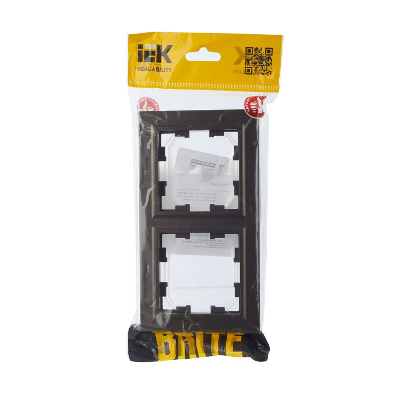 BRITE Рамка 2-местная IP44 РУ-2-БрТБ-44 темная бронза IEK