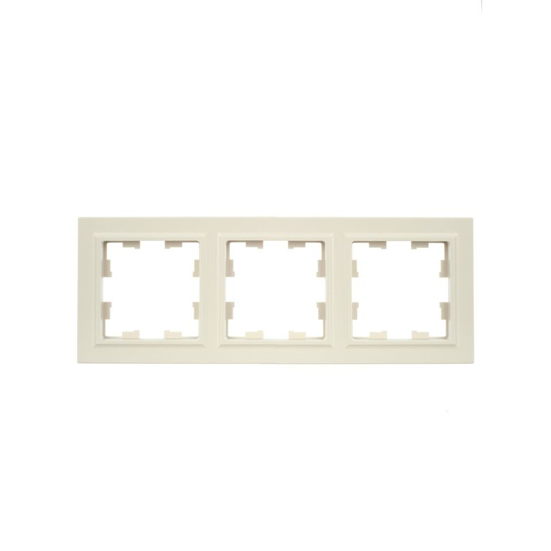 BRITE Рамка 3-местная РУ-3-БрКр бежевый IEK