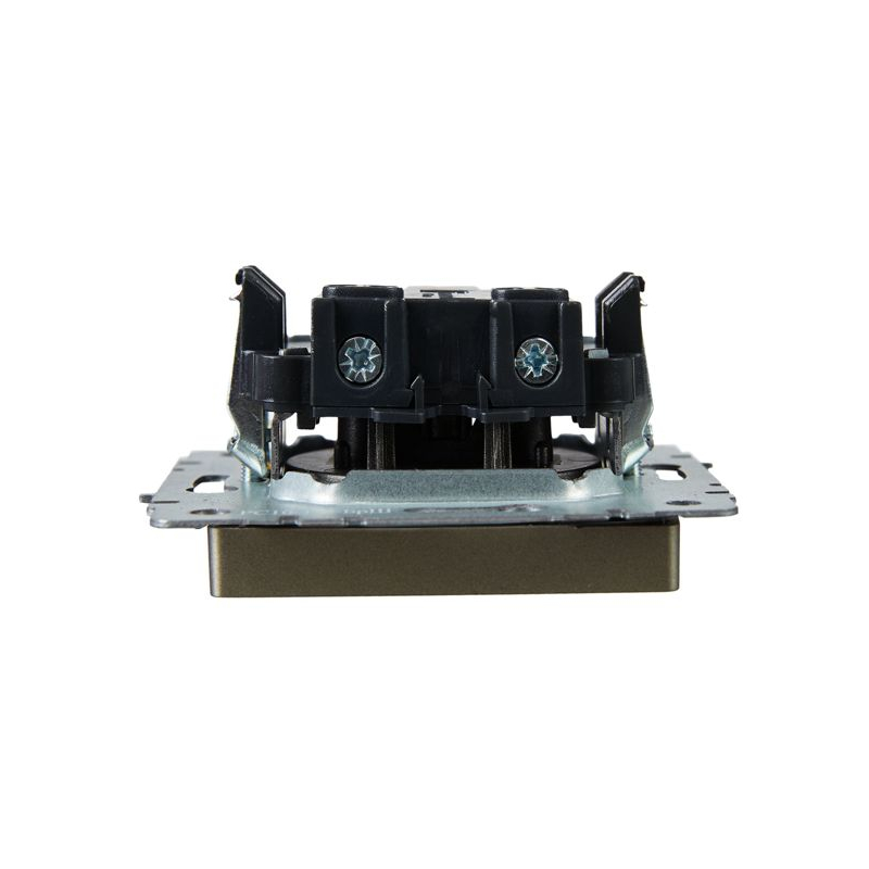 BRITE Розетка 1-местная без заземления без защитных шторок 10А РС10-1-0-БрШ шампань IEK