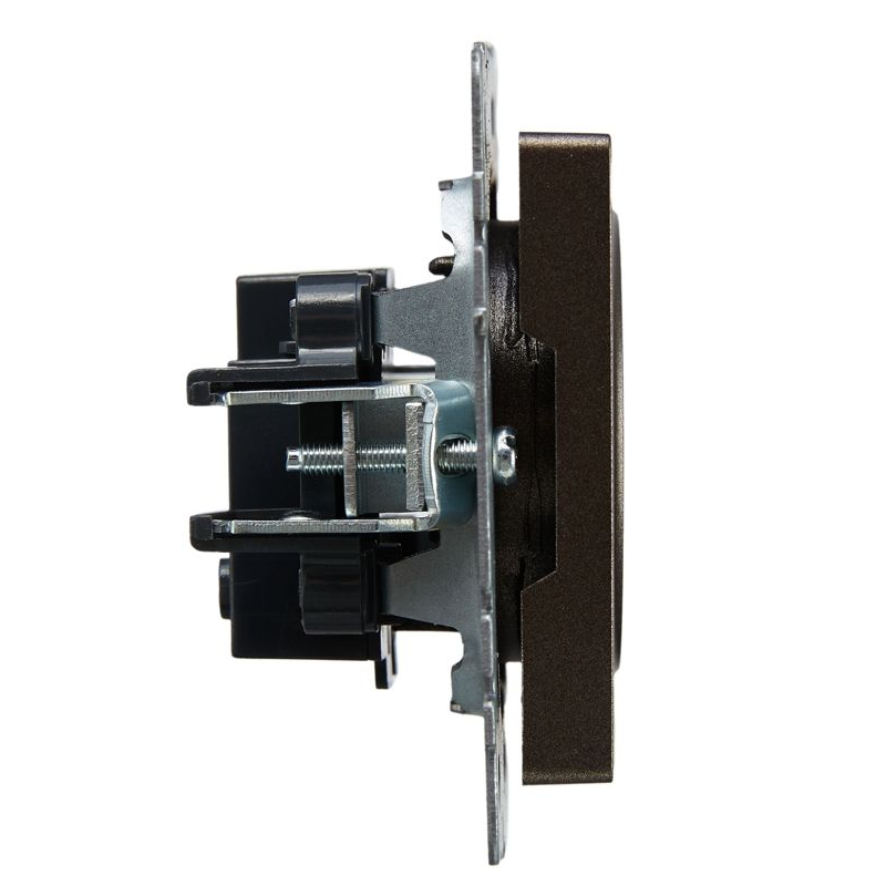 BRITE Розетка 1-местная без заземления без защитных шторок 10А РС10-1-0-БрТБ темная бронза IEK