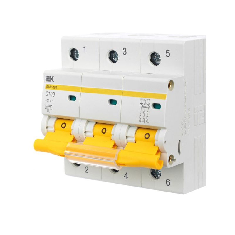 KARAT Автоматический выключатель ВА47-100 3P C 100А 10кА IEK